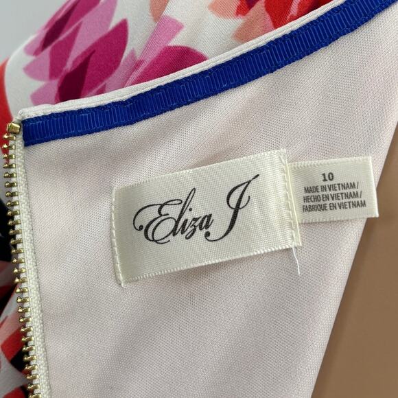 Eliza J Multi Color Multi Pattern Shift Dress - Picture 11 of 12